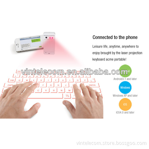 Laser projection keyboard